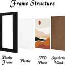 Black 24x24 Picture Frame Set of 3, High Transparent Frame for 24 By 24 Square Photo Collage Canvas Poster Size Wall Mount and Tabletop Horizontally Vertically (Black, 24 x 24 inches)