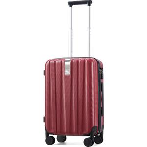 Hanke 20 Inch Carry On Luggage 22x14x9 Airline Approved Lightweight PC Hard Shell Suitcases with Wheels Travel Luggage Rolling Suitcase Travel Luggage Bag Christmas Gifts for Birthday （Burgundy）