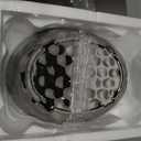 YYW 3 Tier Fruit Bowl for Kitchen Counter, White Gold Silver Ceramic Fruit Stand for Countertop, Home Fruit Rack with Metal Holder, Vegetable Snacks Nuts Bread Candy Storage (Silver)