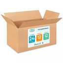 Large Shipping & Moving Boxes 24 x 12 x 12 inches (5-Pack) - Extra Strength 200 lb vs Regular - USA-Made Corrugated Cardboard Boxes Moving - Large Moving Box for USPS, FEDEX by IDL Packaging -