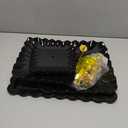 10 Pack Dessert Table Display Set - 4 x Three-Tier Square Cupcake Stands and 6 x Serving Trays, Elegant Tableware for Cakes, Cupcakes, Pastries, and Snacks, Perfect for Parties (Black)