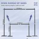 Heavy Duty Backdrop Stand, 10x10ft Adjustable Photo Background Support System Kit with Steel Base, Pipe and Drape Photography Back Drop Kit for Parties Video Studio Wedding