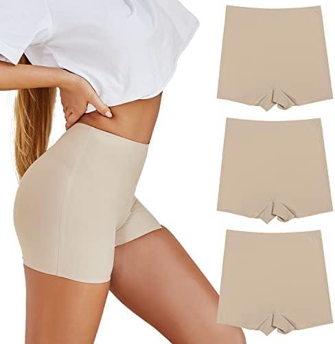 SHARICCA BoyShorts Panties for Women Seamless Soft Boy Shorts Underwear Short Boxer Briefs Anti Chafing, 3P10, M