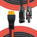 XT60 Charge Extension Cable 25Ft 12AWG or 2/6/10/20/25/35/50/100Ft 4mm/12AWG Solar Connector to XT60 Cable for Portable Power Station, LiFePO4 Battery, RV and Solar Generator