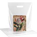 POPGIFTU Clear Plastic Bags with Handles 100 Pack, 12x15 Medium Merchandise Bags Bulk, Transparent Retail Shopping Bags for Clothing, Packaging, Stores