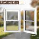 Vinyl Double Hung Sliding Window, 24" x 36" Household Window with Double-Pane Insulated Tempered Glass and Fiberglass Screen for House, Mobile Home (White)