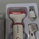 Beanify Electric Razor for Women Men,4 in 1 Painless Ladies Wet & Dry Body Razors and Facial Hair Remover,Rechargeable Led Display Hair Removal Kit for Nose Face Body Leg Bikini Arm Hair (Pink)