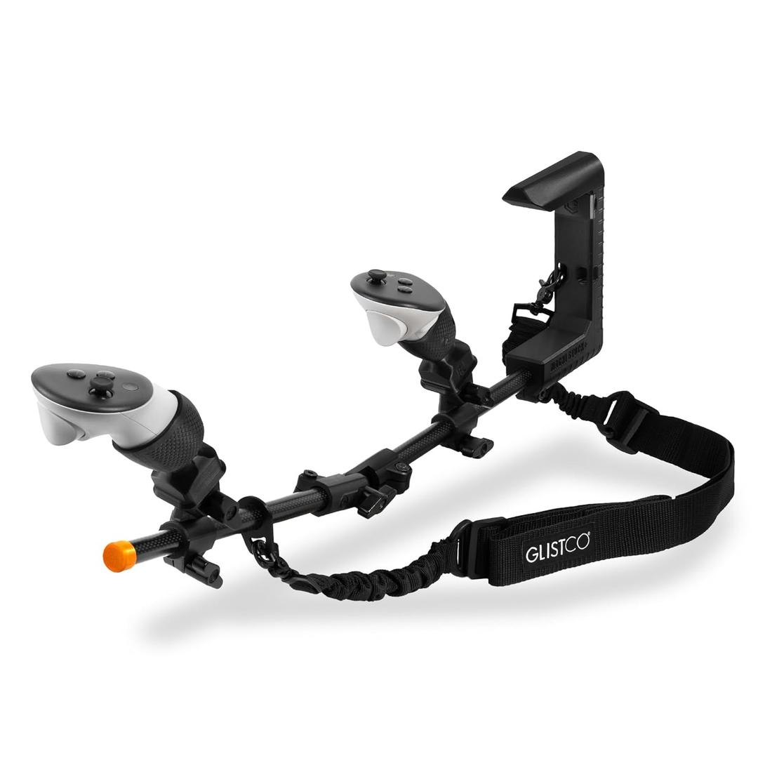 Glistco Magni Stock+ VR Stock Adapter for Meta Quest 3, 3S & Pro | Carbon Fiber, Magnetic Quick-Release Controller Mount