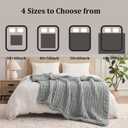 Chenille Chunky Knit Throw Blanket 50"60" 100% Hand Knitted with Thick Jumbo Chenille Yarn for Bed Couch Soft Cozy and Machine Washable Cute Comfy Blanket for Home Decor (Light Grey, 50"60")