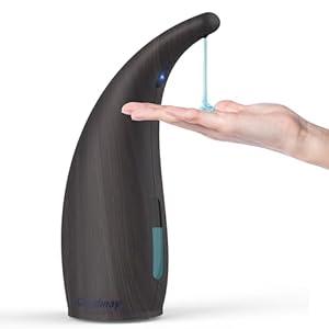 Adjustable Automatic Soap Dispenser Touchless, 4 Adjustable Levels Touchless Sensor Liquid Soap Pump Dispenser300ml Rechargeable Magnetic Charging Hand Soap Dispenser for KitchenBathroom