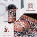 YJ.GWL Area Rug 2x7, Machine Washable Hallway Runner Rug, Boho Floral Vintage Distress Print Pattern Carpet, Low Pile Lightweight Thin Rugs for Entryway, Kitchen and Corridor, Red