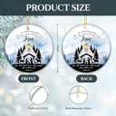 2 x Christian Nativity Ornament  and Thou Shalt Call His Name Jesus Matthew 1:21  Religious Ceramic Christmas Ornament with Holy Family Scene, Scripture Verse, and Faith-Based Holiday Dcor & Gift