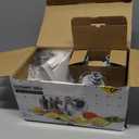 Ourokhome Rotary Cheese Grater Hand Crank, Kitchen Shredder Speed Mandolin Slicer Nuts Grinder with Handle and Drum Blades for Cheese, Vegetable, Walnuts, Chocolate, Potato, Carrot, 3 Blades, White