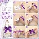 Yexiya 40 Pack Graduation Gift Bags Bulk Class of 2026 Purple Floral Graduation Party Bags 5.5" Congrats Grad Treat Bag for Gifts with Handles and Bow Ribbon