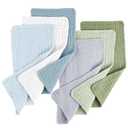 Konssy Muslin Baby Burp Cloths 6 Pack, Soft Absorbent 100% Cotton Burping Clothes for Newborns, Baby Boys and Girls, Unisex (Blue)