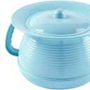 Chamber Pot Bedpan Urinal Bottle Urine Pots Potty Pee Bucket Bedside Urinal with Lids to Prevent Odors, Suitable for Kids, Women and Men (Blue)