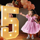 3FT Marquee Light Up Numbers, Marquee Numbers for 15th 50th Birthday Decorations Anniversary Party Decor, Mosaic Numbers for Balloons Number 5, Marquee Light up Letters, Pre-Cut Foam Board Kit