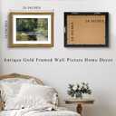 ARPEOTCY Vintage Gold Framed Large Wall Art, Nature Streamside Retro Paintings, Canvas Prints Artwork with Antique Frame, Victorian Wall Pictures Decor for Living Room Gallery Room 16x20 inch