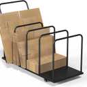 Metal Carton Stand, Rolling Cardboard Box Stand, 500Lb Carton Storage Rack, Heavy Duty Carton Cart Stand with Wheels, Cardboard Box Organizer Storage Rack for Commercial Home Supermarket Warehouse (Black)