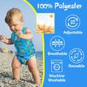 Babygoal Baby & Toddler Boy and Girl Swim Diapers, Reusable Adjustable Washable One Size Fits 6M-3T Gifts and Swimming Lessons 3 Pack 3ZSD07
