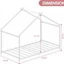 Timy House Shape Twin Size Montessori House Bed Metal Floor Bed for Kids