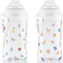 NUK Active Cup, Fun Fruits and Animals, Collection, 10 Oz, Pack of 2 BPA Free, Spill Proof Transition Sippy Cup
