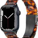 Lightweight Resin Band For Apple Watch Series 11 10 9 8 7 6 5 4 3 2 1 SE 3 2 Ultra 3 2, Fashion Adjustable Replacement Strap for iWatch Bands 38mm 40mm 41mm 42mm 44mm 45mm 46mm 49mm for Women Men