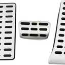 NO Drill Gas Fuel Brake Foot Rest Pedal Cover Compatible with Tucson Sonata Palisade G70, KIA Sportage Stinger Sorento Optima Cadenza Accessories (AT)