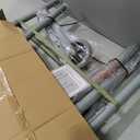 Medline Two-Button Folding Walker for Seniors, 5" Wheels, 32.5" to 39.5" Height, 400-lb. Capacity