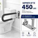 Handicap Grab Bars Rails 30 Inch Toilet Handrails Bathroom Safety Bar Hand Support Rail Handicapped Handrail Accessories for Seniors Elderly (30inch)