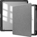 HGWALP Slimshell Clear Case for Kindle Scribe 10.2" (2024/2022 Release),Kindle Scribe Case Cover 10.2 inch 2024/2022 with Pen Holder and Auto Sleep/Wake Function-Grey