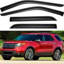 Window Visors Rain Guards Shield for 2011-2019 Ford Explorer, Out-Channel Window Vent Wind Deflectors Visors Shades for 11 12 13 14 15 16 17 18 19 Explorer