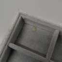 Grey Velvet 30 Compartment Jewelry Display Showcase Organizer Holder for Necklace Bracelet Ring Earring (GP-30G)