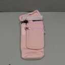 dabria Water Bottle Carrier Bag with Phone Pocket for Stanley 40 oz Tumbler Neoprene Water Bottle Holder Pouch with Adjustable Strap Bollus with Straw Cover for Stanley Cup Accessories (Pink)