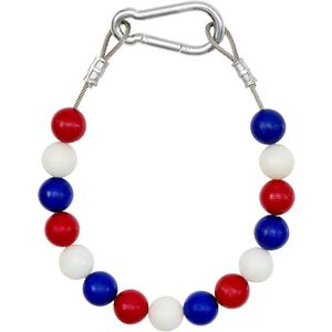 Flagpole Retainer Ring Beaded Red/White/Blue Keep Flag Close to Pole USA Made (15)