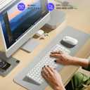 seenda Bluetooth Keyboard and Mouse Combo for Mac, SKM64-2 Rechargeable Silent Wireless Keyboard Mouse Compact Slim, 3 Multi-Device Connection, Compatible for Mac MacBook Pro/Air iPad, White Silver