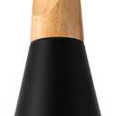 Modern Wood Nordic Pendant Lighting, Black Small Hanging Pendant Light Fixture for Kitchen Island, Dining Room, Barn, Bar, Hallway, 5.5"