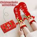 U-Goforst 3D Kids Christmas Socks Funny Crazy Holiday Hand Holding Socks Christmas Gifts Stocking Stuffers for Boys Girls (Red)