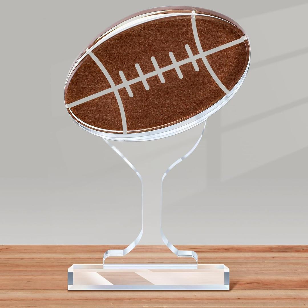 Acrylic Football Trophy Fantasy Football Trophy Award 6.69 x 4.33 Inch Team Competition Prize Keepsake Party Favors Decorations Acrylic Football Trophy Fantasy Football Trophy Award 6.69 x 4.33 Inch Team Competition Prize Keepsake Party Favors Decorations