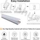 hunhun 10-Pack 3.3ft/1Meter U Shape LED Aluminum Channel System with Milky Cover, End Caps and Mounting Clips, Aluminum Profile for LED Strip Light Installations, Very Easy Installation
