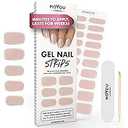  6X 
MOYOU LONDON Semi Cured Gel Nail Strips - 20 Pcs. Waterproof Gel Nail Wraps, Cures in Sunlight or UV/LED Lamp, Lasts Up to 2+ Weeks, Stretchable, Easy to Apply & Remove, Vegan & Cruelty-Free