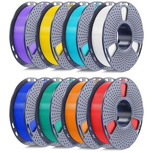 YOOPAI PLA+ Filament 1.75mm, 250g Starter Color Bundle, 8 Rolls