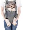 Lifeunion Legs Out Dog Carrier Backpack Hands-Free Adjustable Pet Travel Carrier for Small Medium Dogs Cats Motorcycle Hiking Walking (Grey)