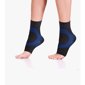 Wanderlust Plantar Fasciitis Sleeves - Open Toe Compression Socks With KT Tape, L