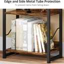 Hosfais 5 Tier Tall Bookshelf: Industrial Wood Book Shelf with Edge Protection Metal Narrow Bookshelf Bookcase Storage Organizer Display Rack for Living Room Home Office (Rustic Brown)