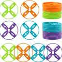 Outside Toys for Kids Ages 4-8, 24 Pack Flying Discs Supplement Set - Compatible with Most Handheld and Foot-Powered Flying Disc Toys, Includes 4 Vibrant Colors, Must-Have for Flying Disc Enthusiasts