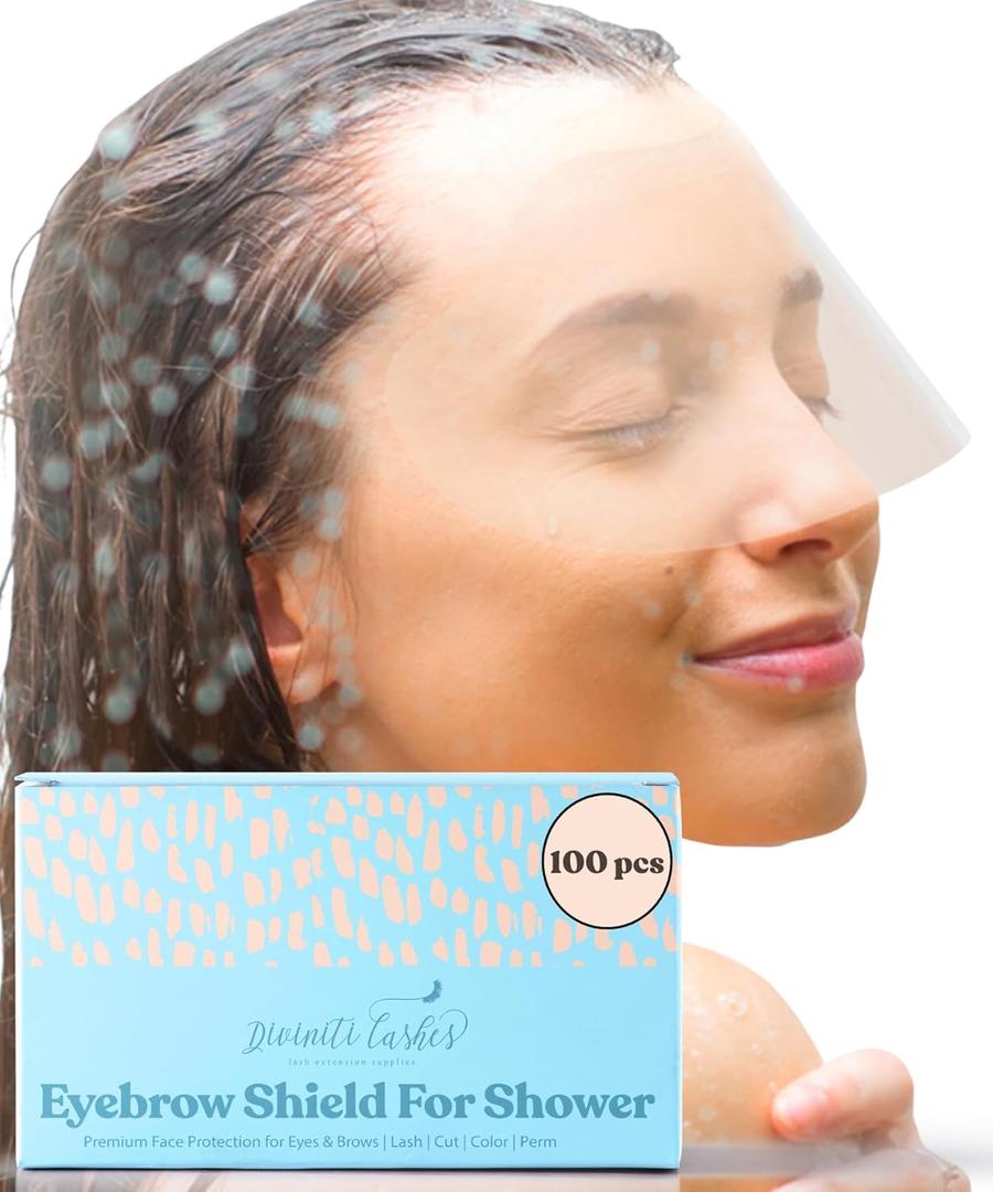 Eyelash Shield Shower Visor For Adults - 100 Eye Shields for After Surgery Shampoo, Microblading Supplies Permanent Makeup Supplies - Lash Guard - Eyelash Protector - Eye Shield After Cataract Surgery (1 Count (Pack of 100))
