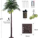 Yepdin 6 ft Lighted Palm Tree LED Lighted Palm Trees for Outside Patio Dimmable with Adapter Artificial Palm Tree Decor for Home, Party, Christmas, Indoor Outdoor
