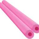 Chochkees Floating Pool Noodles Foam Tube 2-Pack, Thick Hollow Noodles for Floating in The Swimming Pool, 52" Inches Long