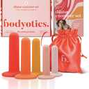 Silicone Pelvic Floor Muscle Dilator Exerciser Trainer Set of 5 - Release Limits with Bodyotics (Small to Large)